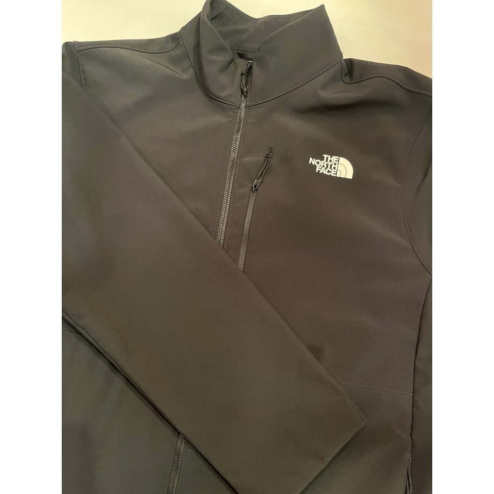 The North Face WindWall Mens XL Black Softshell Full Zip Fleece Lined Jacket